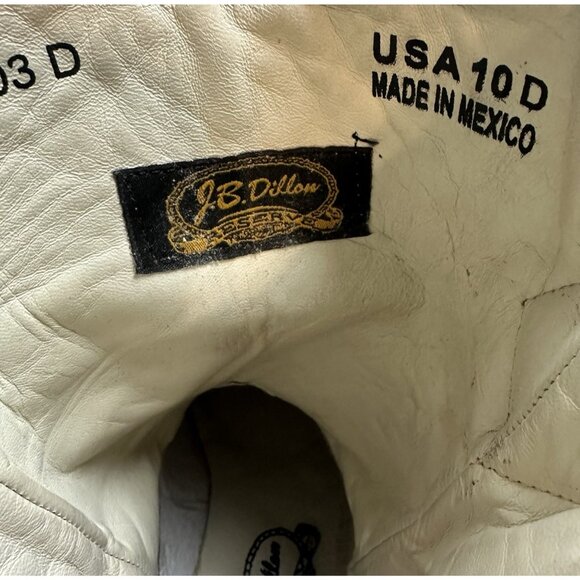 J.B. Dillon Reserve JBR2003D Men’s Size 10D Tan Red Leather Western Cowboy Boot - Picture 10 of 10